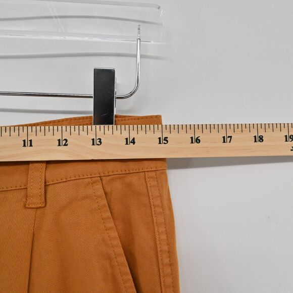 J CREW Pants Womens Size 4 Pleated Chino Straight Cropped Pant Burnt Caramel - Picture 10 of 12